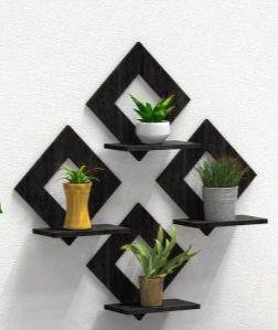 Modern Hexa Wall Hanging Shelf, Pack Of 3 – Wall Shelf for Living Room