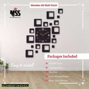 Analog Stylish Wooden Wall Clock – Affordable Wall Shelf Online