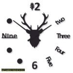 261-119-248175-product-1.jpg Beautiful Deer Shaped Wood Wall Clock – Wall Art Painting