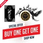 Eagle Clock With Flower Wall Hanging – Modern Wall Shelf Pakistan