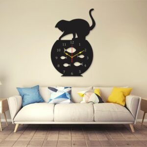 Cat Round Analogue Wall Clock – Cheap Wall Clock Online