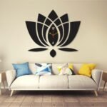 Flower Round Analogue Wall Clock – Large Wall Clock for Living Room