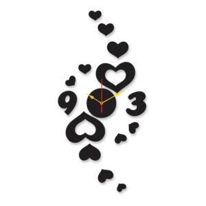 Three Nine Heart Analogue Wall Clock – DIY Wall Clock Decoration