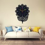 Flower Round Analogue Wall Clock – Abstract Wall Art