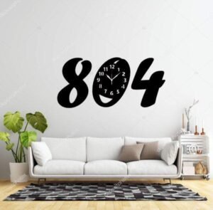 Modern Design Quartz Analogue Wall Clock – Wooden Wall Shelf