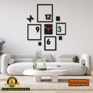 4 Frame Wall Clock – Stylish Wall Art Pakistan