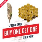 Leaf & Hexa Wall Hanging – Minimalist Wall Clock