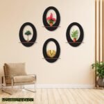 Oval Wall Hanging Shelves, Pack of 4 – Wall Shelf for Books
