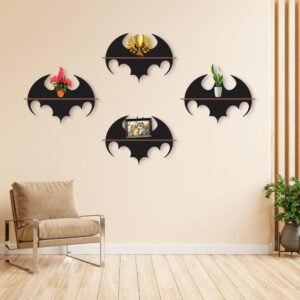 Batman Wall Hanging Shelves, Pack of 4 – Wooden Wall Art