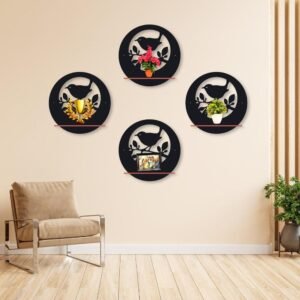 Birds Wall Hanging Shelves, Pack of 4 – Wall Shelf for Living Room