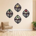 Leaf Wall Hanging Shelves, Pack of 4 – Wall Shelf with Lights