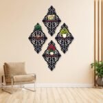Square Grill Wall Hanging Shelves, Pack of 4 – Canvas Wall Art