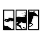 Three Panel Horse Frame, Wall Decor – Large Wall Art Design