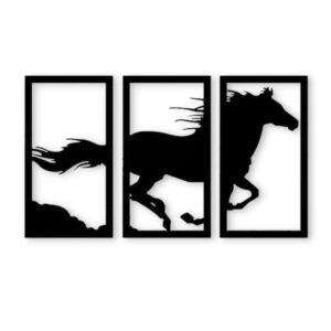 Three Panel Horse Frame, Wall Decor – Large Wall Art Design
