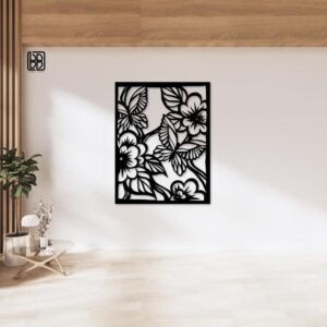 Flower Butterflies Frame, Wall Art Decor – DIY Wall Shelf Decoration