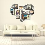 8 Frame Love Wall Art Decor – Floating Wall Shelf