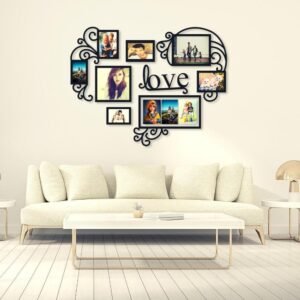 8 Frame Love Wall Art Decor – Floating Wall Shelf