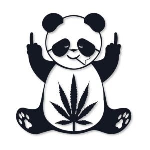 Weed Panda Wall Art Decor – Vintage Wall Clock