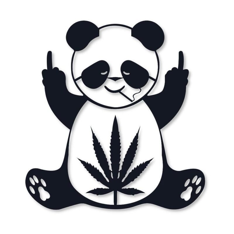 Weed Panda Wall Art Decor – Vintage Wall Clock