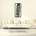 Elegant Leaning Tower Wall Art - Double Sided Wall Adhesive Sticker – Handmade Wall Art
