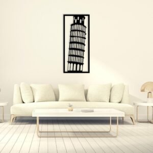 Elegant Leaning Tower Wall Art - Double Sided Wall Adhesive Sticker – Handmade Wall Art
