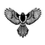 Elegant Black Bird Design Wall Art - Stylish MDF Laminated Décor – Unique Wall Clock Designs