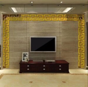 Versace Border, Golden – Luxury Wall Clock Pakistan