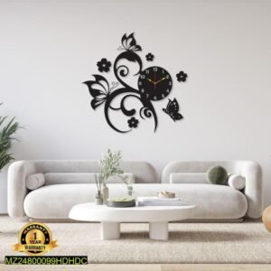 Flower Butterfly Diy Clock – 3D Wall Art Decoration