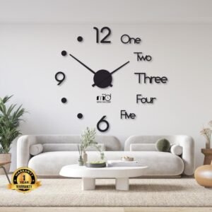 Beautiful Dot Digit Wood Wall Clock – Wall Shelf for Bedroom