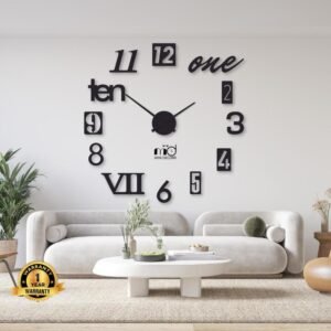 Beautiful Mix Digit Wood Wall Clock – Decorative Wall Shelf