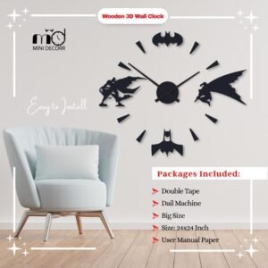 Beautiful Food Batman Wood Wall Clock – Handmade Wall Clock