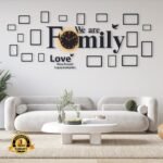 Alphabets Design Laminated Wall Clock With Backlight – Floating Wall Shelf