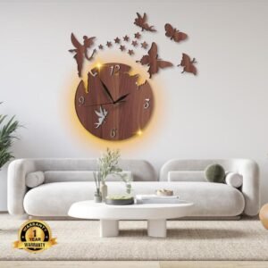 Fairy Design Laminated Wall Clock With Backlight – DIY Wall Art Décor